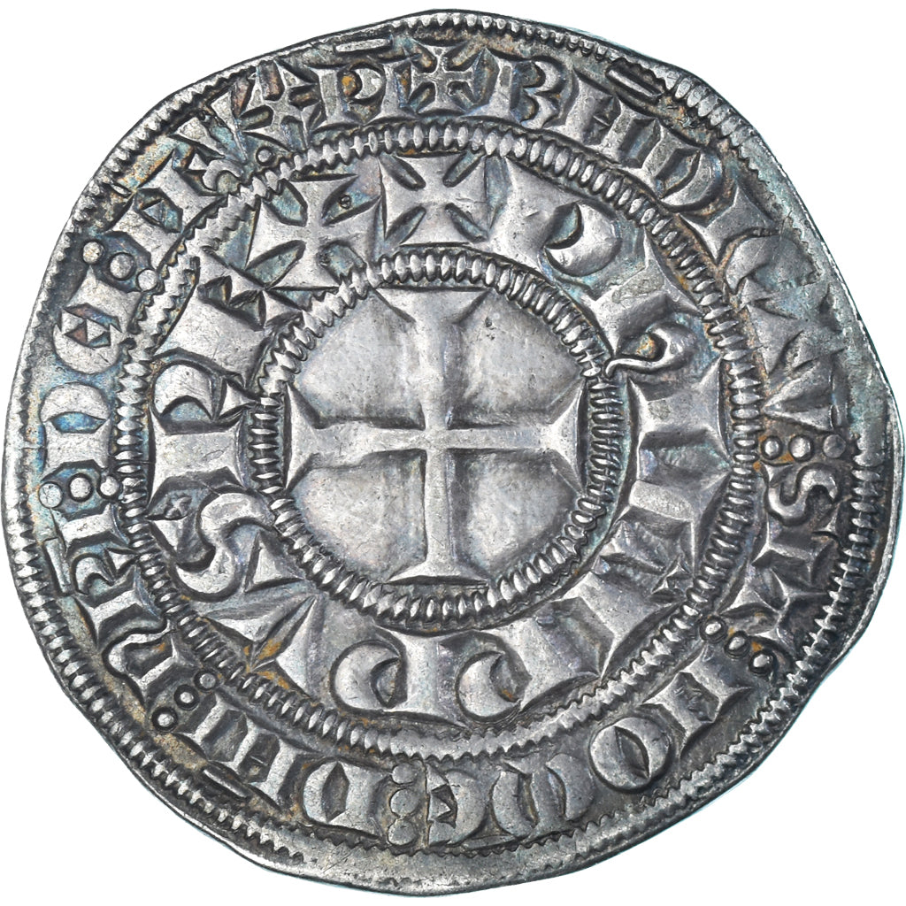 Coin, France, Philippe IV le Bel, Gros Tournois à l'O rond, 1285-1314