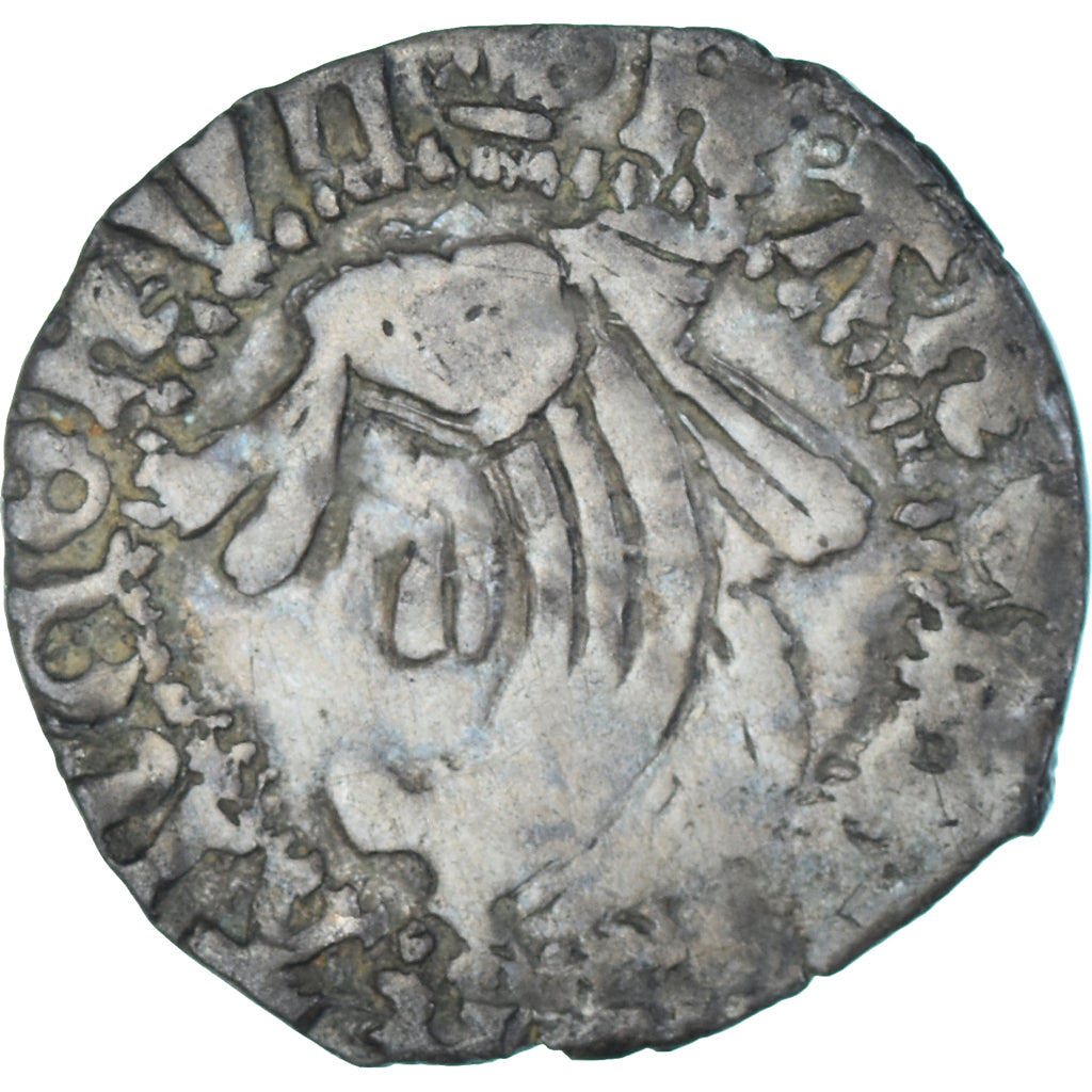 Moneda, Francia, Charles VIII, Liard au dauphin, 1483-1498, BC+, Vellón