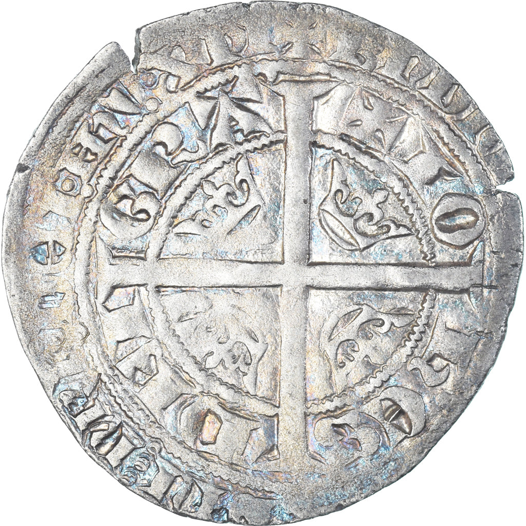 Monnaie, France, Jean II le Bon, Gros Blanc aux fleurs de lis, 1350-1364, TTB