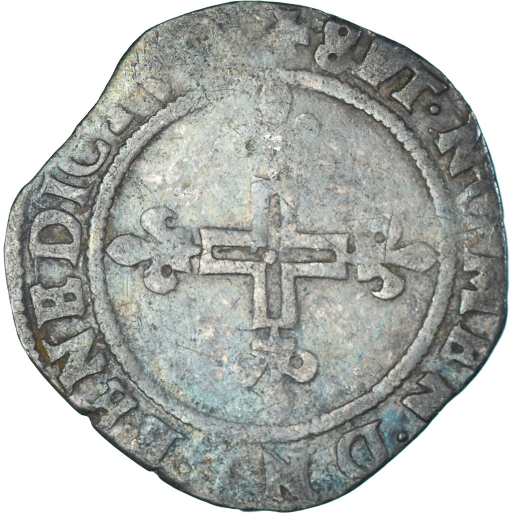 Monnaie, France, Charles IX, Double Sol Parisis, 1570, Angers, TB, Argent