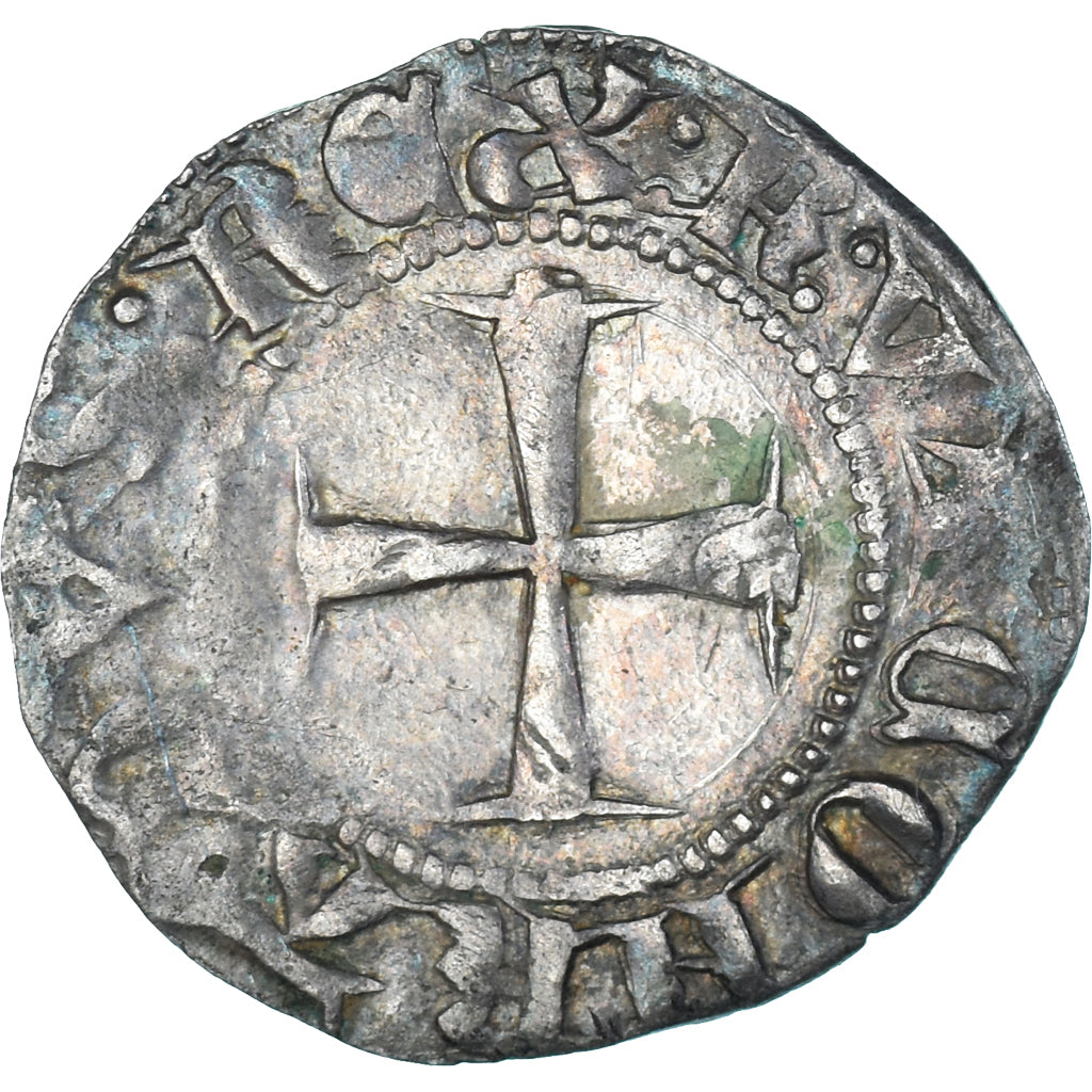 Moneta, Francja, Charles VI, Petachina, 1380-1422, Genoa, EF(40-45), Bilon