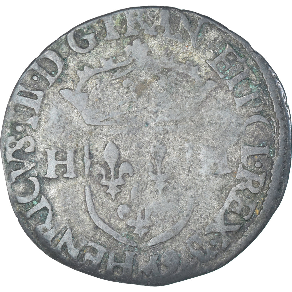 Moneta, Francja, Henri III, Douzain aux deux H, 1576, Toulouse, 2nd type