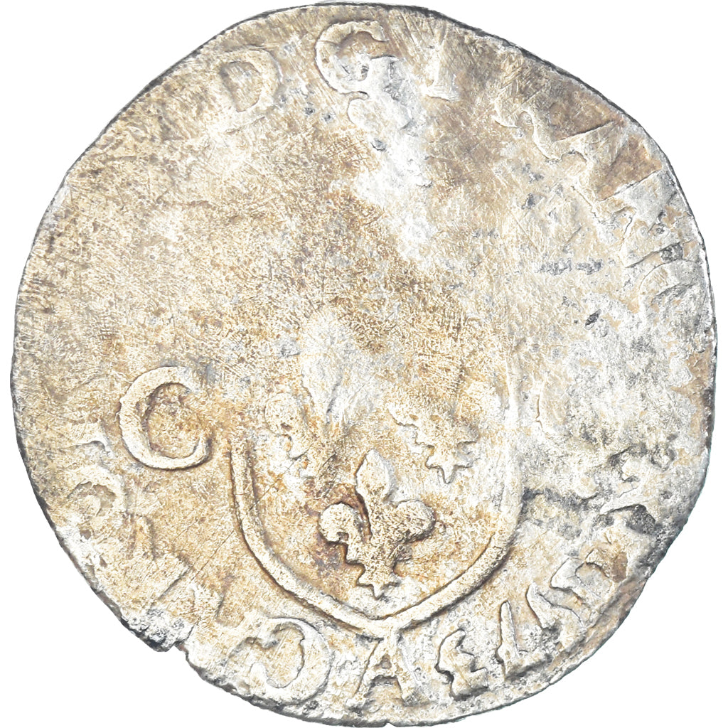 Coin, France, Charles IX, Douzain aux deux C, 1573, Paris, VF(30-35), Billon