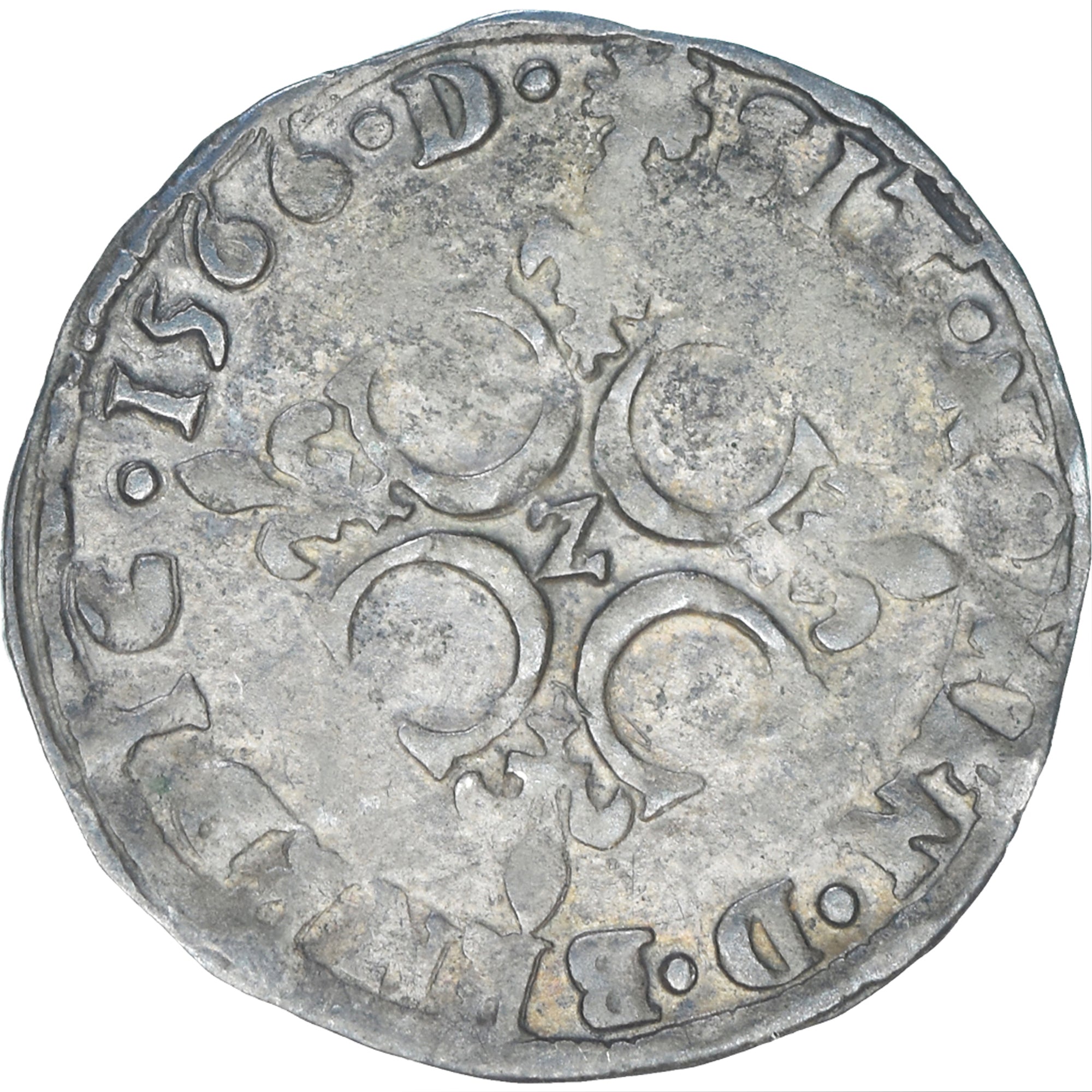 Monnaie, France, Charles IX, Sol parisis du Dauphiné, 1566, Grenoble, TB+