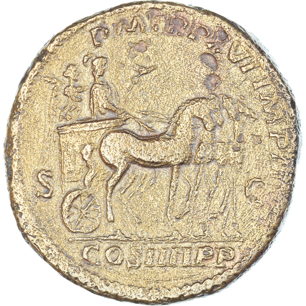 Monnaie, Caracalla, Sesterce, 213, Rome, Rare, TTB+, Bronze, RIC:499A
