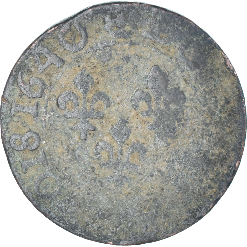 Coin, France, Louis XIII, Double Tournois, 1640, VF(20-25), Copper