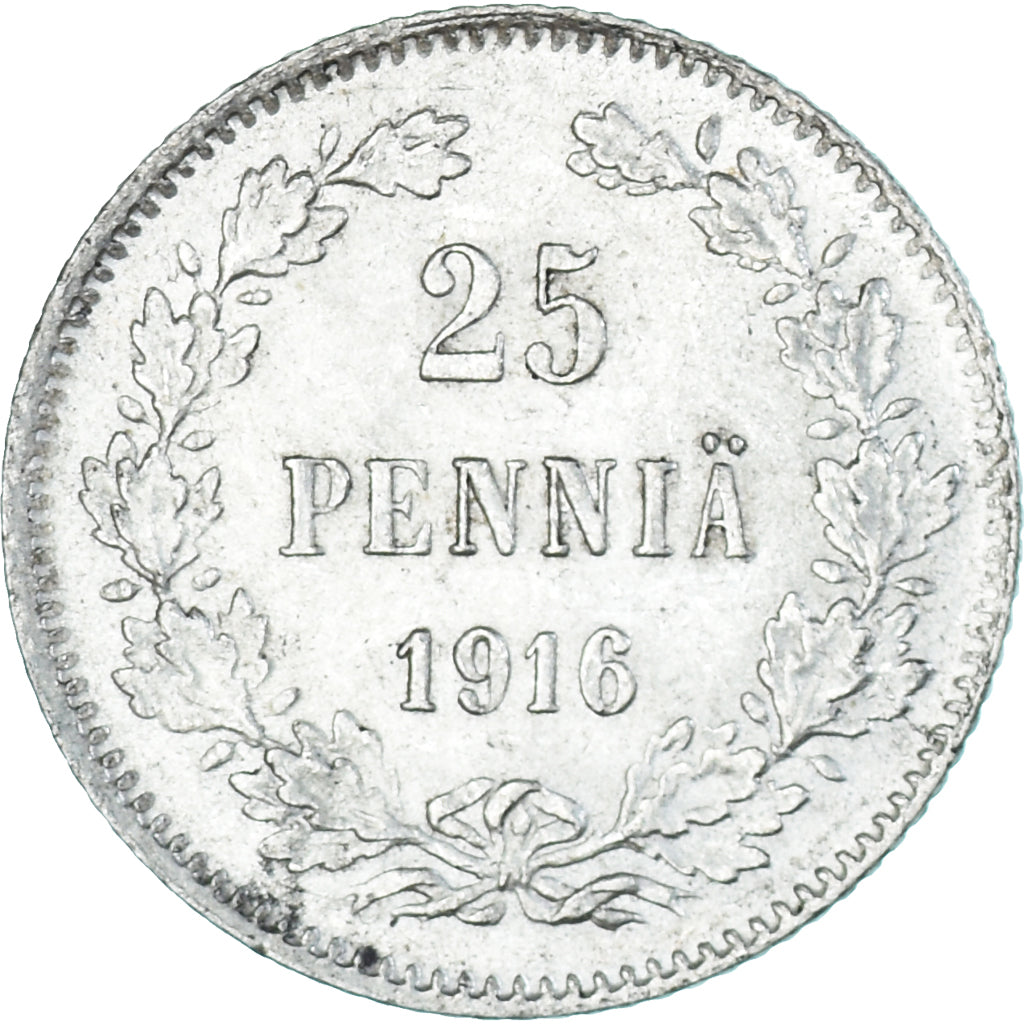 Monnaie, Finlande, Nicholas II, 25 Penniä, 1916, Helsinki, SUP, Argent, KM:6.2