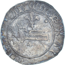 Münze, Frankreich, Henri V, Niquet, 1419-1420, Rouen, S, Billon, Duplessy:441
