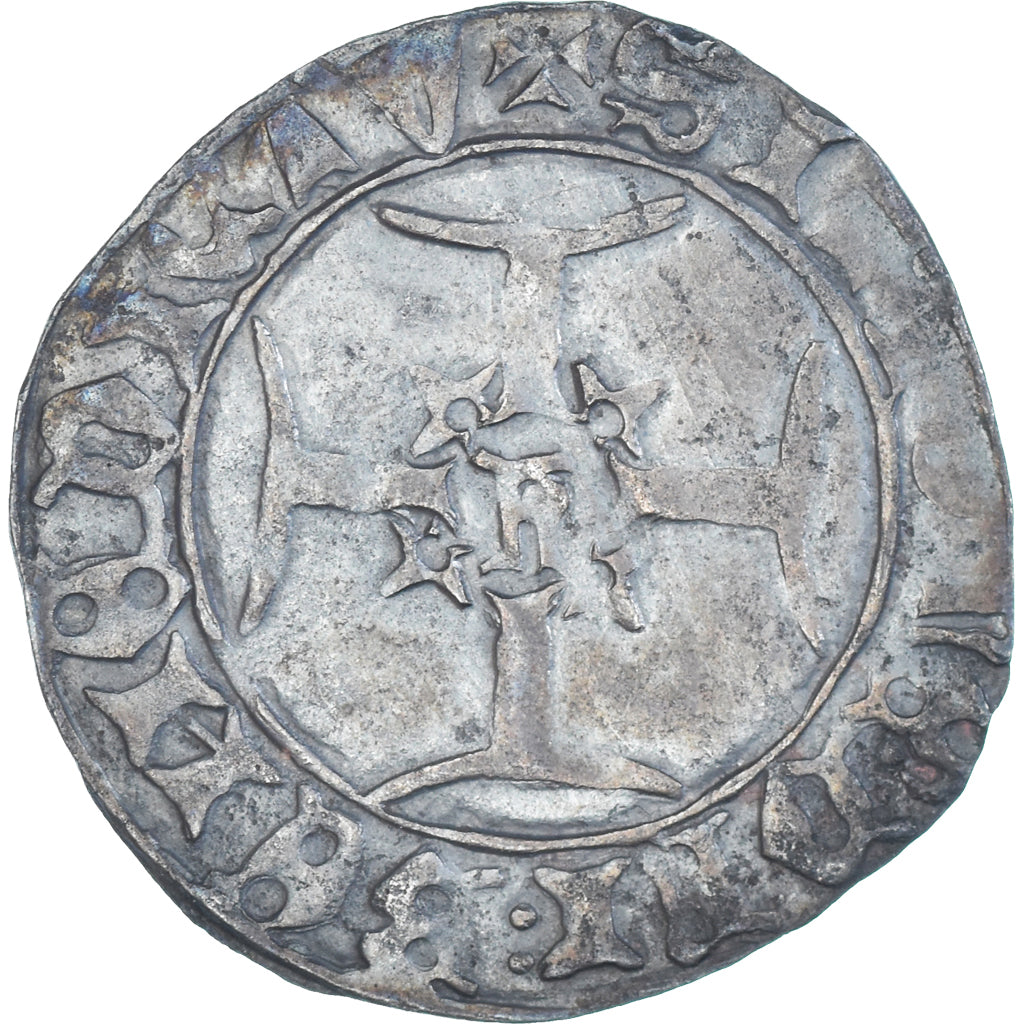 Münze, Frankreich, Henri V, Niquet, 1419-1420, Rouen, S, Billon, Duplessy:441