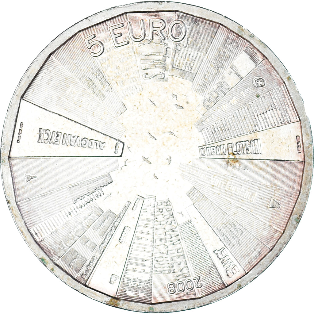 Netherlands, 5 Euro, 2008, AU(55-58), Copper Plated Steel, KM:279