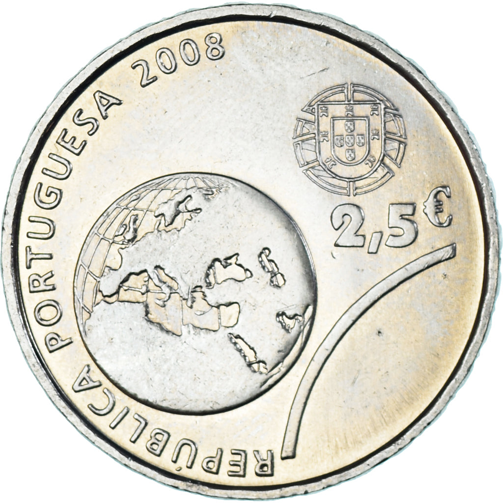 Portugal, Olympics, 2-1/2 Euro, 2008, MS(60-62), Copper-nickel, KM:790
