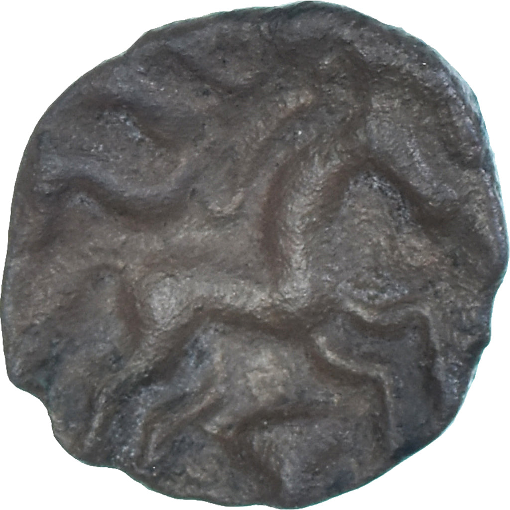 Coin, Ambiani, Bronze aux sangliers affrontés, 60-40 BC, VF(30-35), Bronze