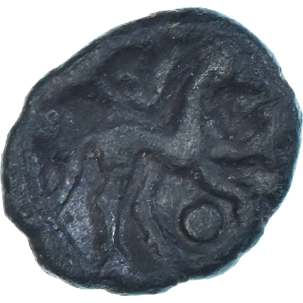 Moeda, Ambiani, Bronze au cheval, 60-40 BC, VF(30-35), Bronze, Latour:8416