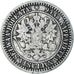 Moneda, Finlandia, Alexander II, Markka, 1866, Helsinki, BC+, Plata, KM:3.1