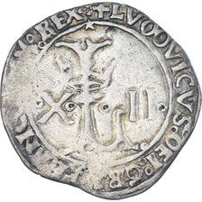 Monnaie, France, Louis XII, Dizain Ludovicus, 1498-1514, Lyon, TB+, Billon