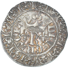 Munten, Frankrijk, Karel V, Blanc au K, 1364-1380, Poitiers, ZF+, Zilver
