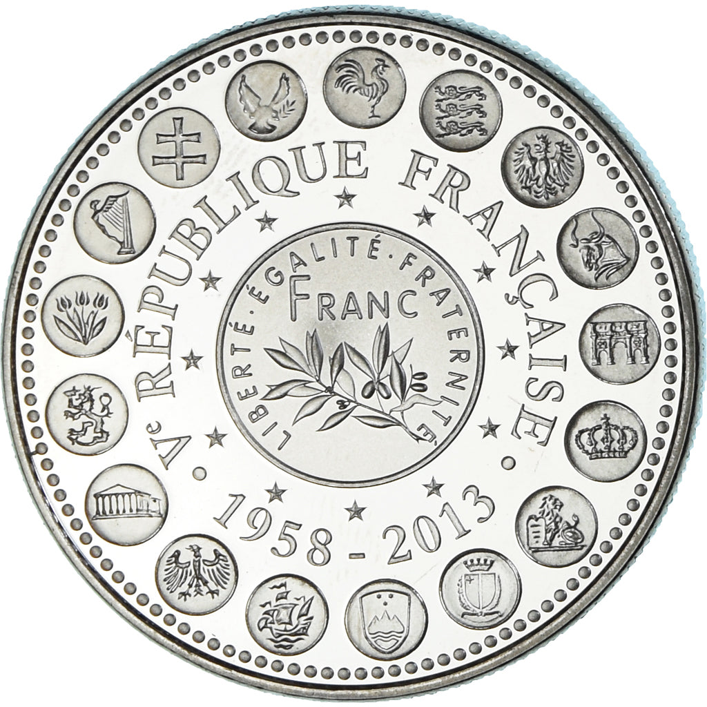 France, Medal, L'Europe des XXVII, Veme République, 2013, MS(64), Copper-nickel