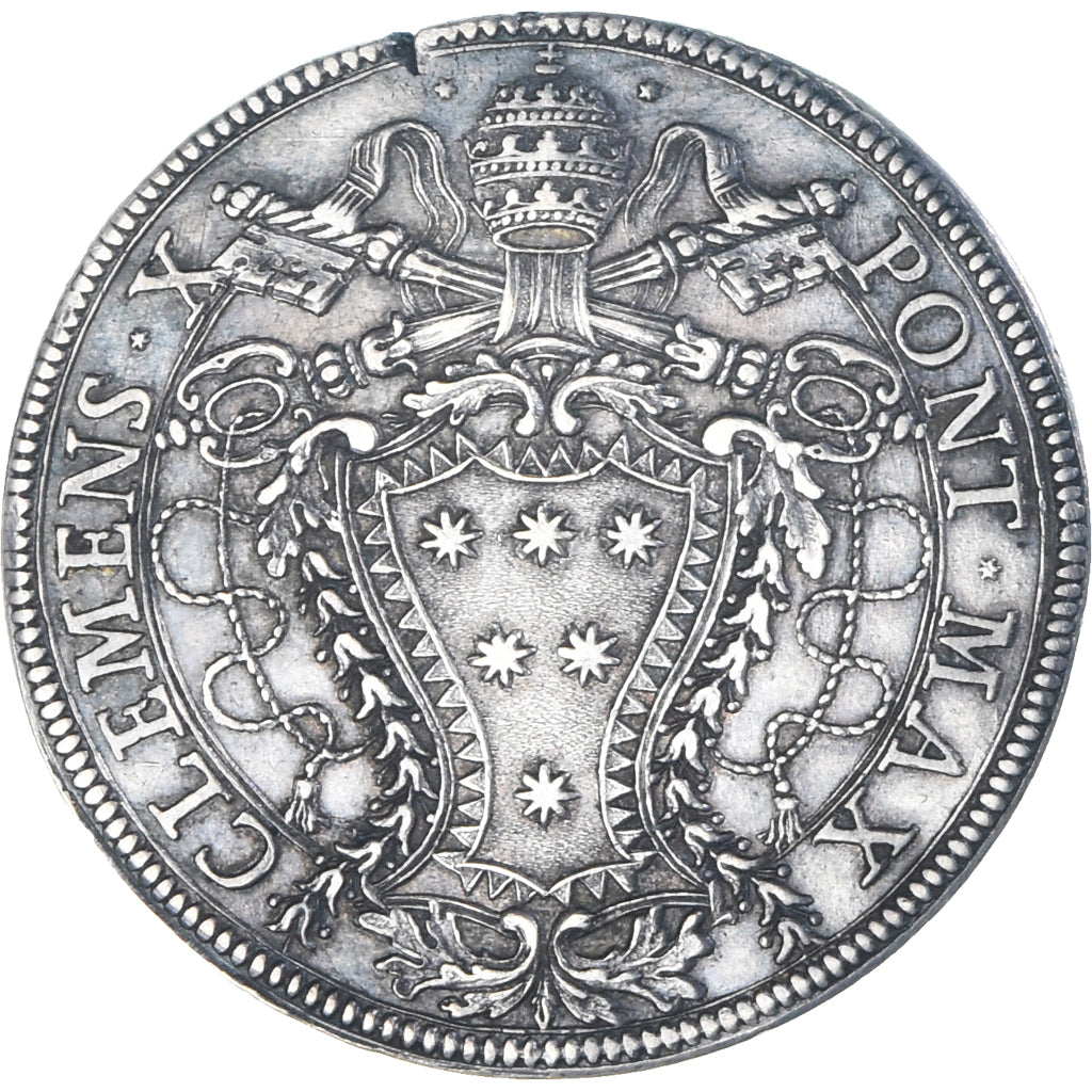 Moneda, CIUDAD DEL VATICANO, Clement X, Piastre, 1675, Roma, MBC+, Plata