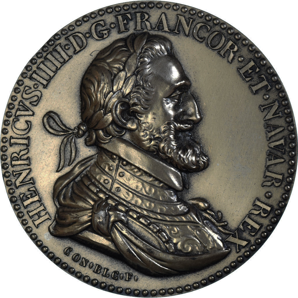 France, Medal, Henri IV, Unification des Deux Royaumes, 1598, Restrike