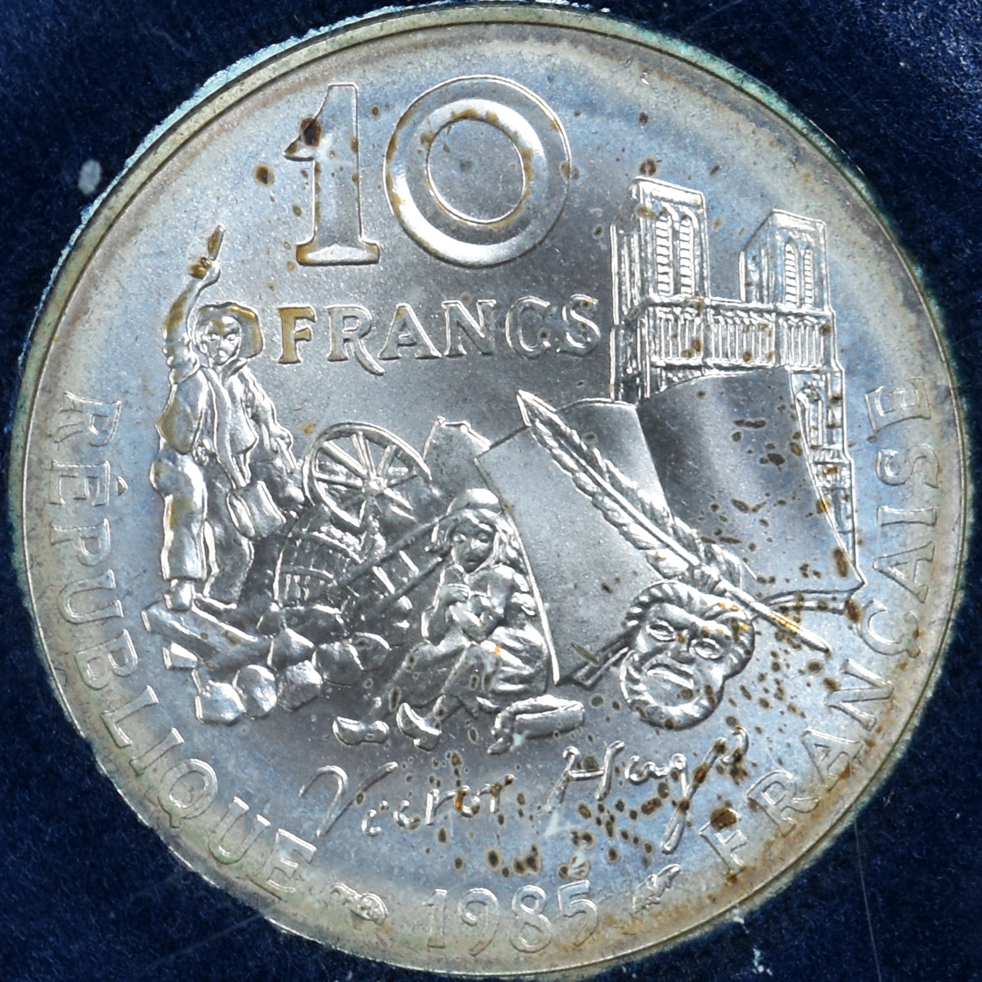 Coin, France, Victor Hugo, 10 Francs, 1985, Monnaie de Paris, BU, MS(65-70)