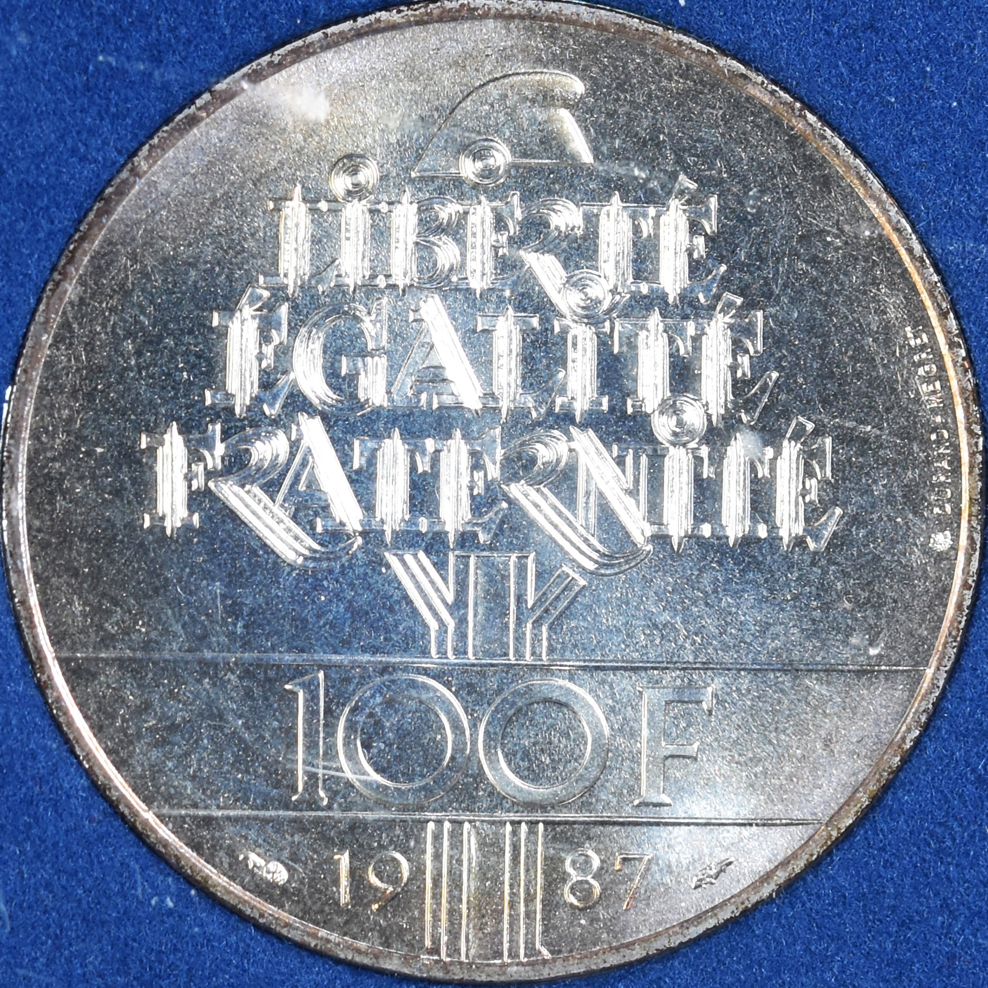 Coin, France, Lafayette, 100 Francs, 1987, Monnaie de Paris, BU, MS(65-70)