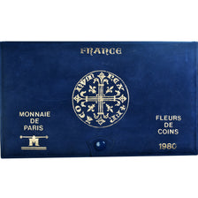 Moneta, Francja, Coffret 1 c. à 50 frs., 1980, Monnaie de Paris, FDC