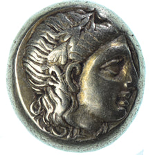 Münze, Lesbos, Dionysos, Hekte, 377-326 BC, Mytilene, SS+, Electrum