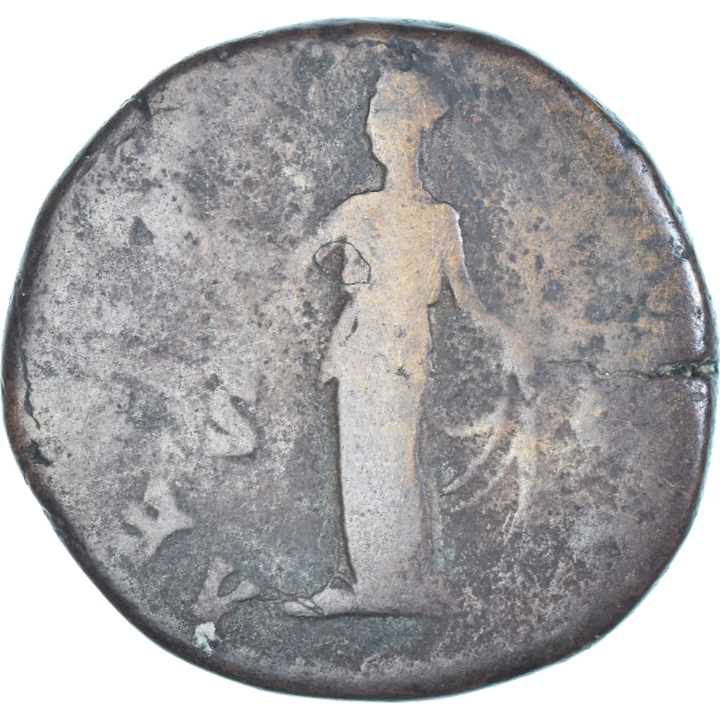 Münze, Diva Faustina I, Sesterz, 141, Rome, SGE+, Bronze, RIC:1105a