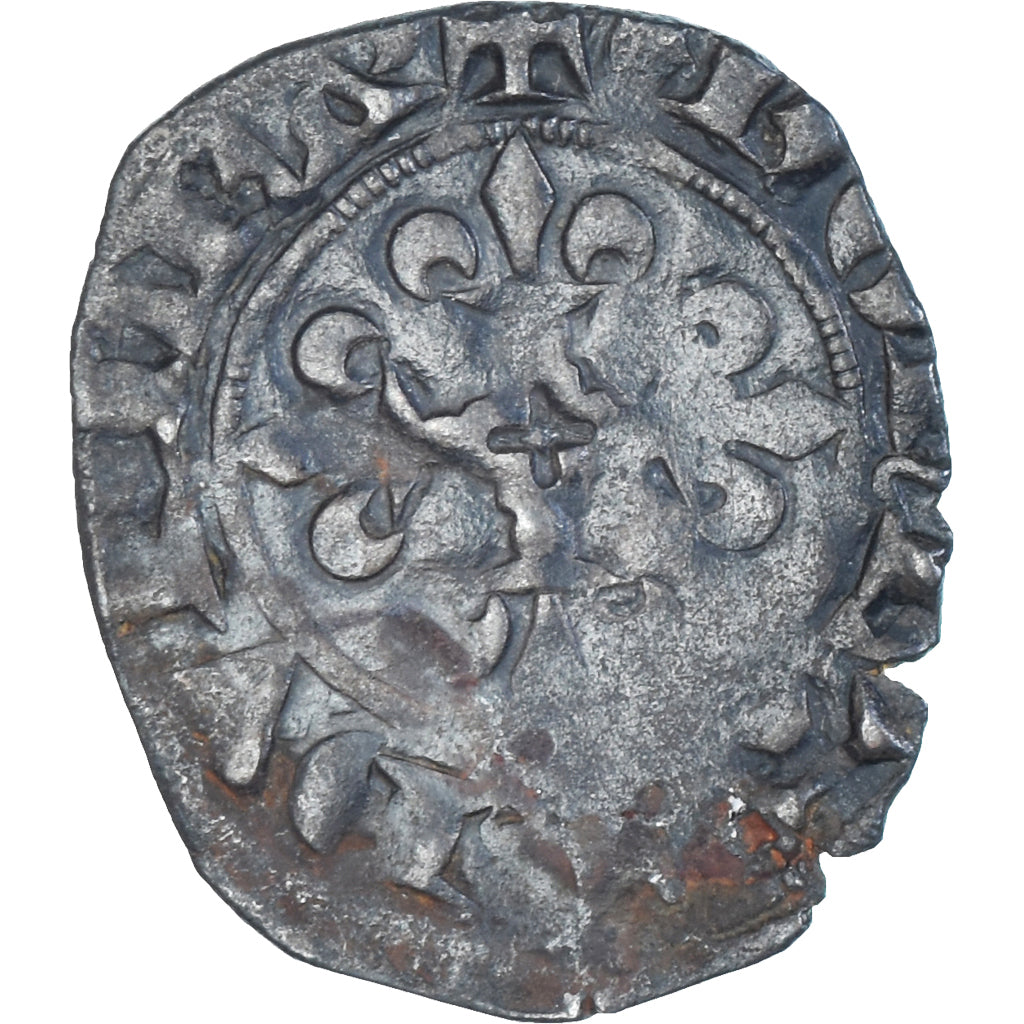 Moeda, França, Philippe VI, Double Parisis, 1328-1350, VF(30-35), Lingote
