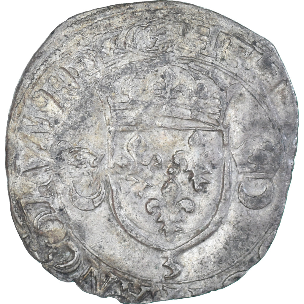 Moneta, Francja, Henri II, Douzain aux croissants, 1549, Grenoble, EF(40-45)