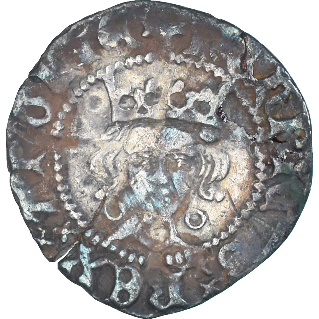 Moeda, França, Henri VI, Penny, 1422-1453, Calais, VF(30-35), Lingote