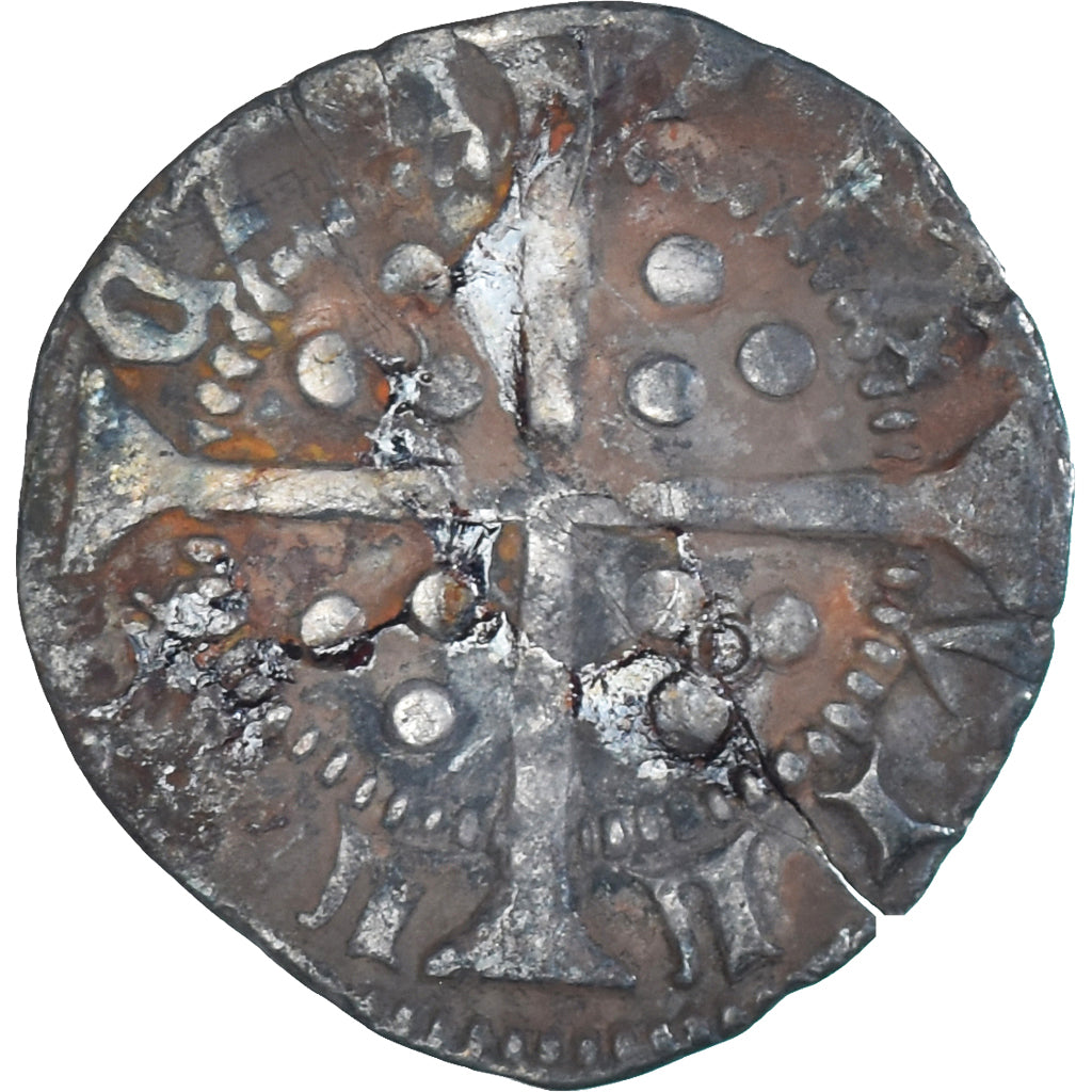 Moeda, França, Henri VI, Penny, 1422-1453, Calais, VF(30-35), Lingote