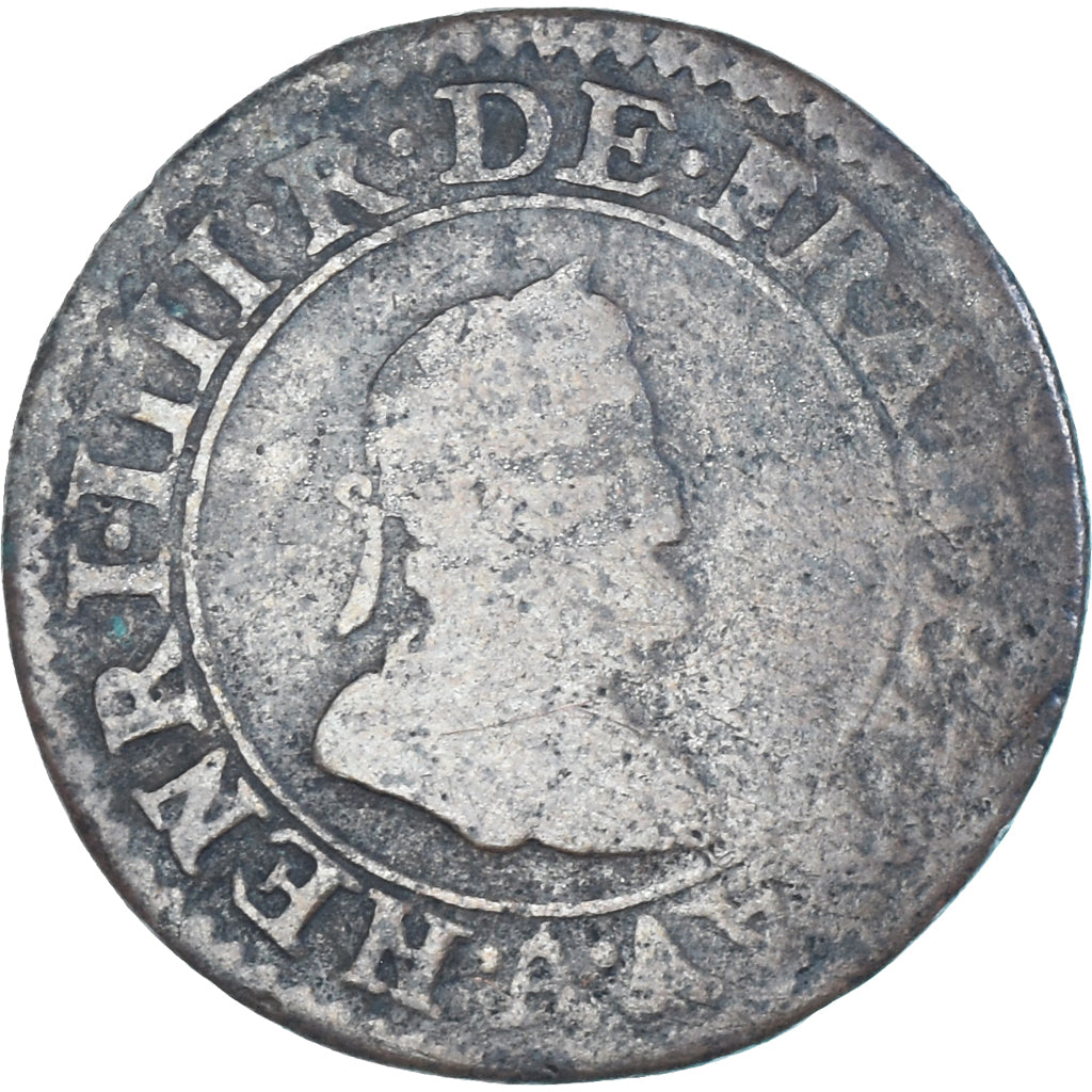 Moneta, Francia, Henri IV, Double Tournois, 1599, Paris, MB, Rame, CGKL:222