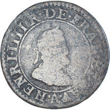 Moneta, Francia, Henri IV, Double Tournois, 1599, Paris, MB, Rame, CGKL:222
