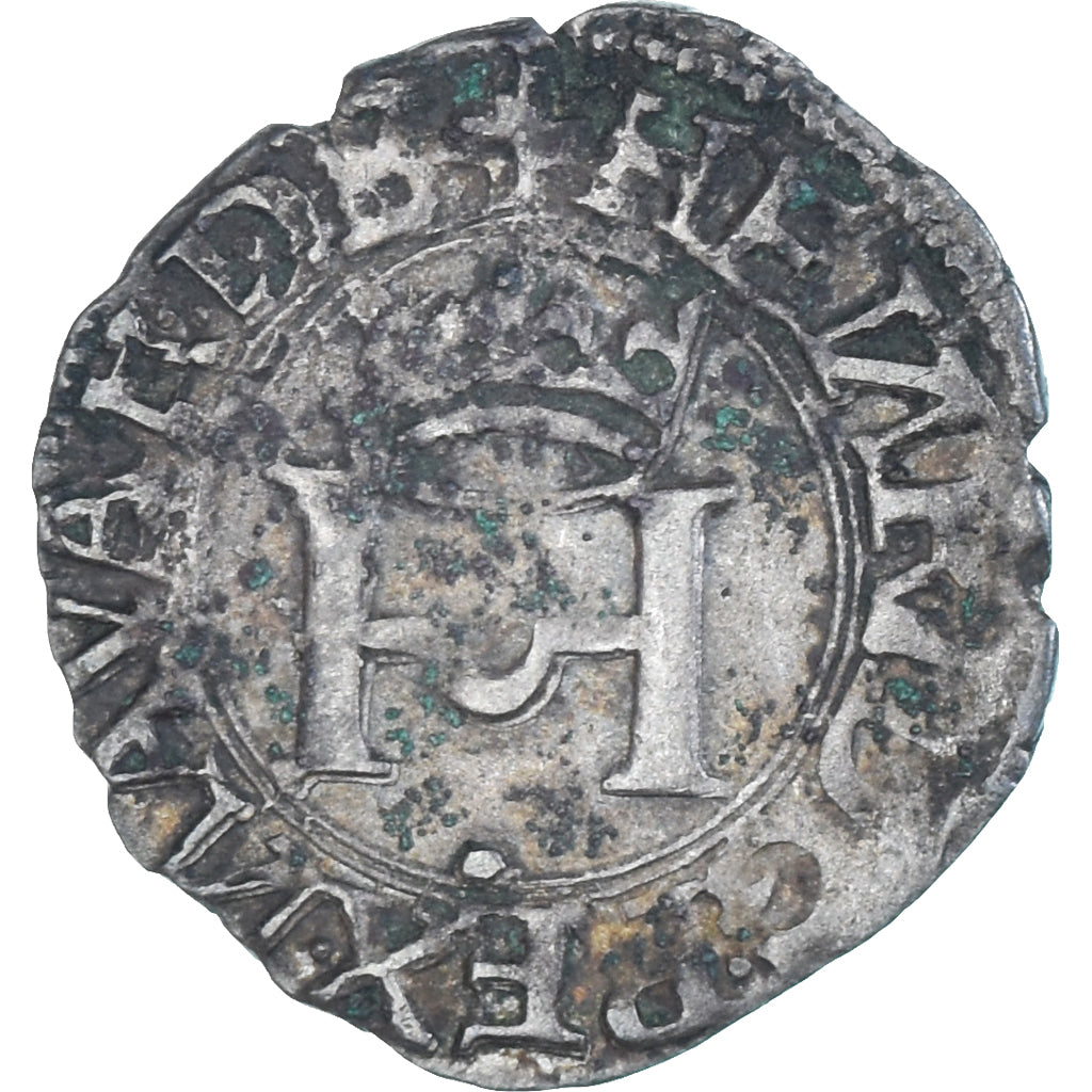 Münze, Frankreich, NAVARRE, Henri d'Albret, Liard, après 1541, SS, Billon