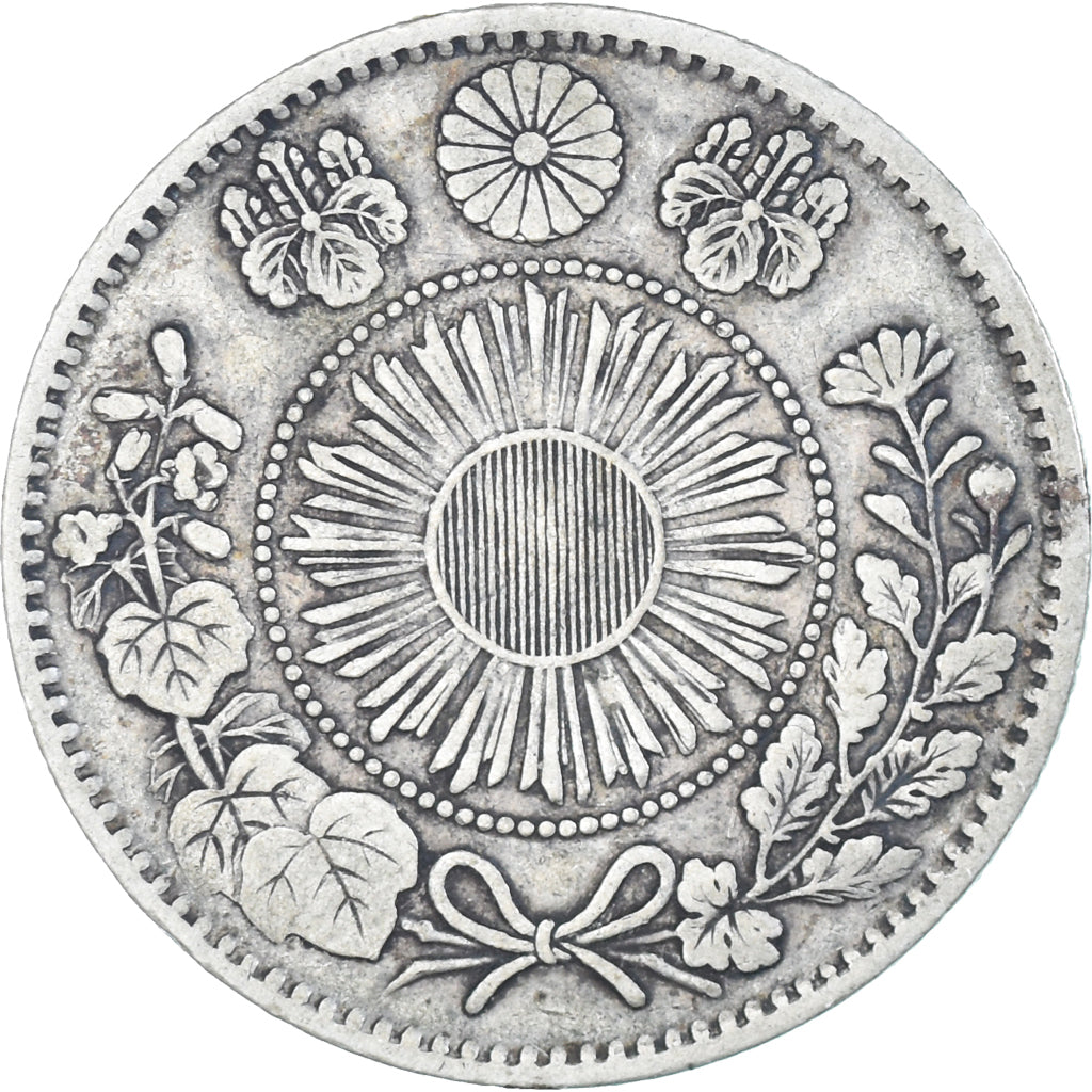 Coin, Japan, Mutsuhito, 20 Sen, Yr.4(1871), EF(40-45), Silver, KM:Y3