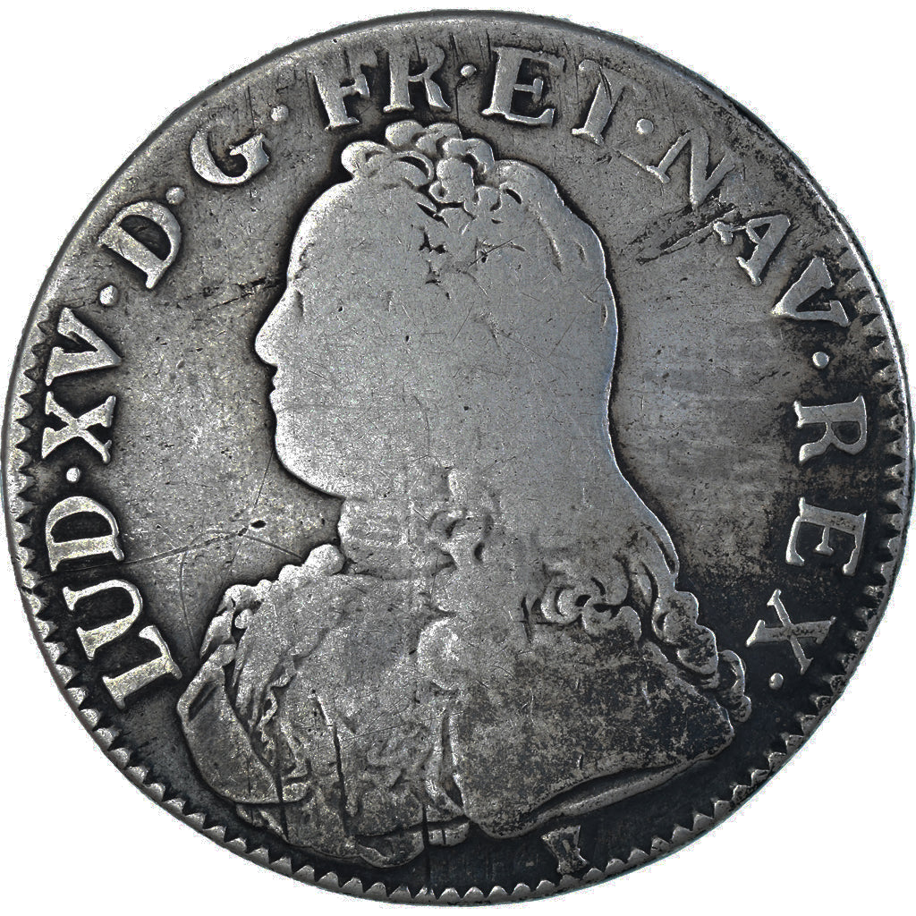 Moneta, Francia, Louis XV, Ecu aux branches d'olivier, 1726, Rennes, MB