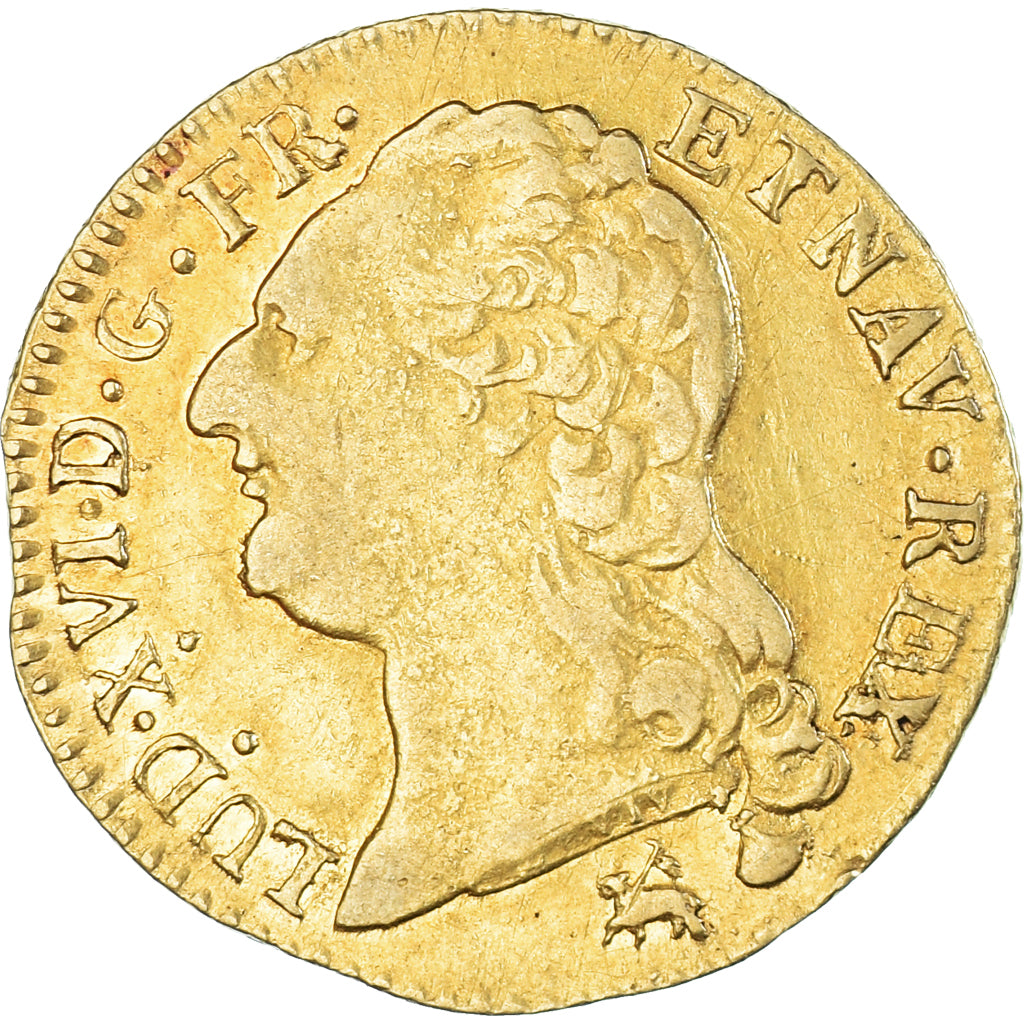 Coin, France, Louis XVI, Louis d'or à la tête nue, 1786, Rouen, 2nd semestre
