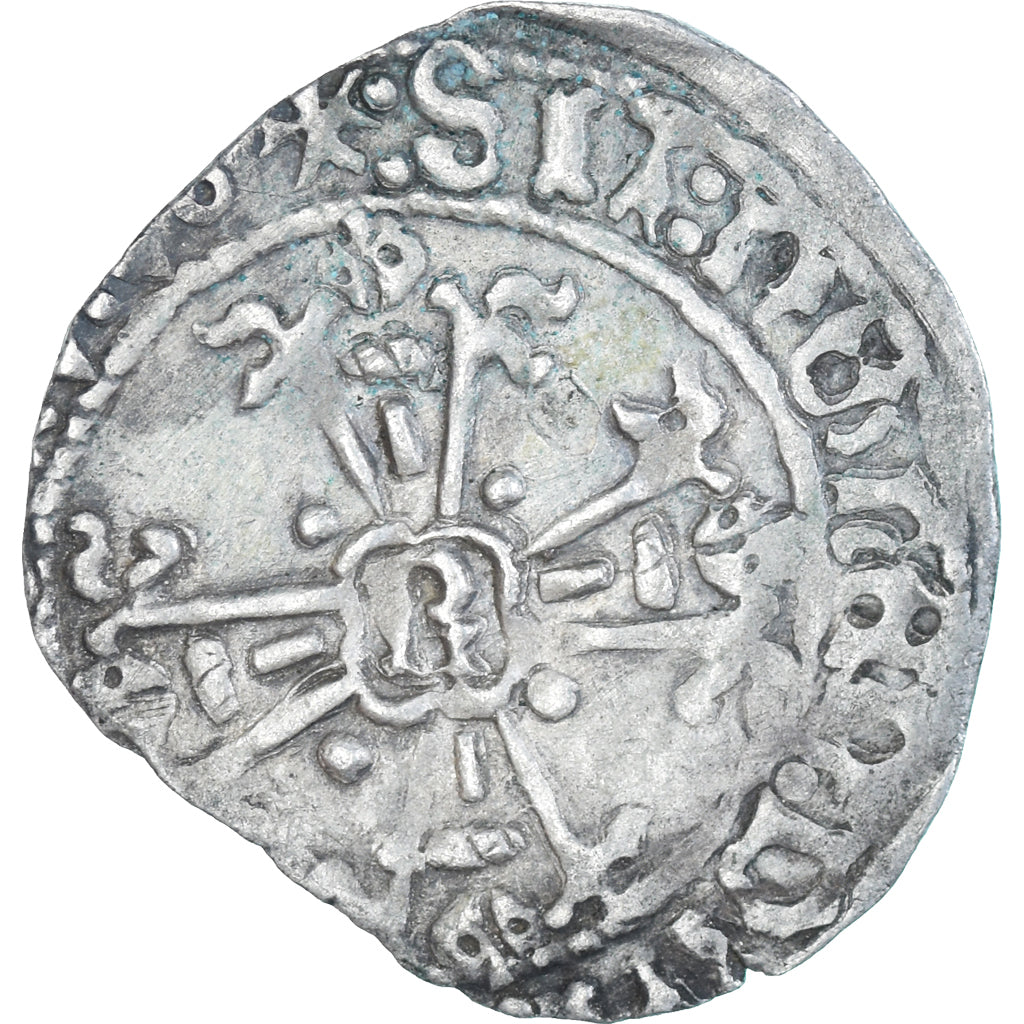 Moneta, Francia, Bretagne, François II, Gros à l'écu, 1458-1488, Rennes, MB+