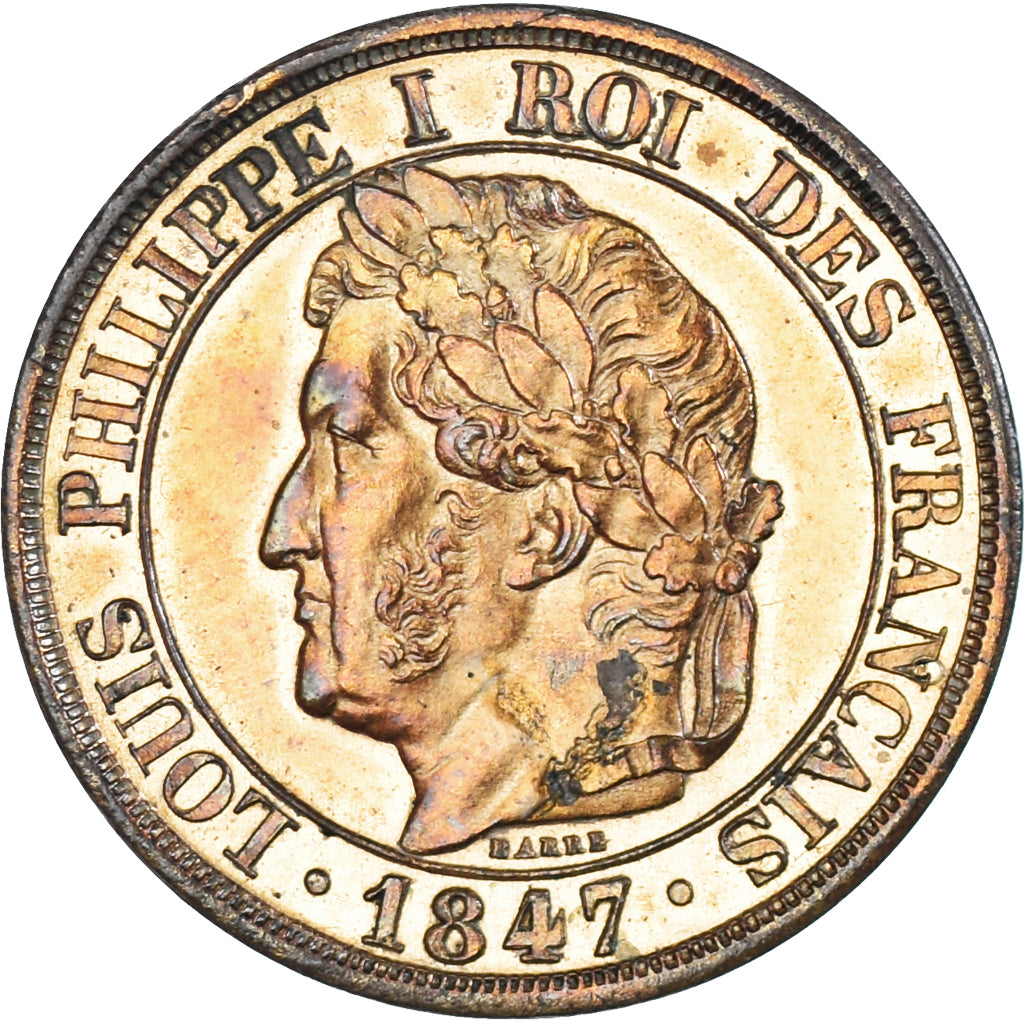 Coin, France, Louis-Philippe, Charte de 1830, 2 Centimes, 1847, Paris, ESSAI