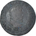 Coin, France, Louis XIII, Double Tournois, 1611, Lyon, VF(20-25), Copper