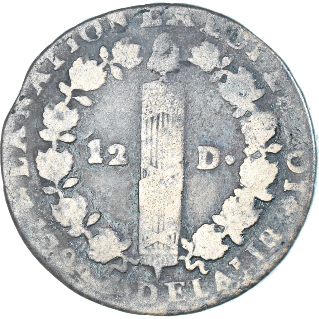 Moneta, Francja, Louis XVI, 12 Deniers, 1792 / AN 4, Nantes, VF(20-25), Métal