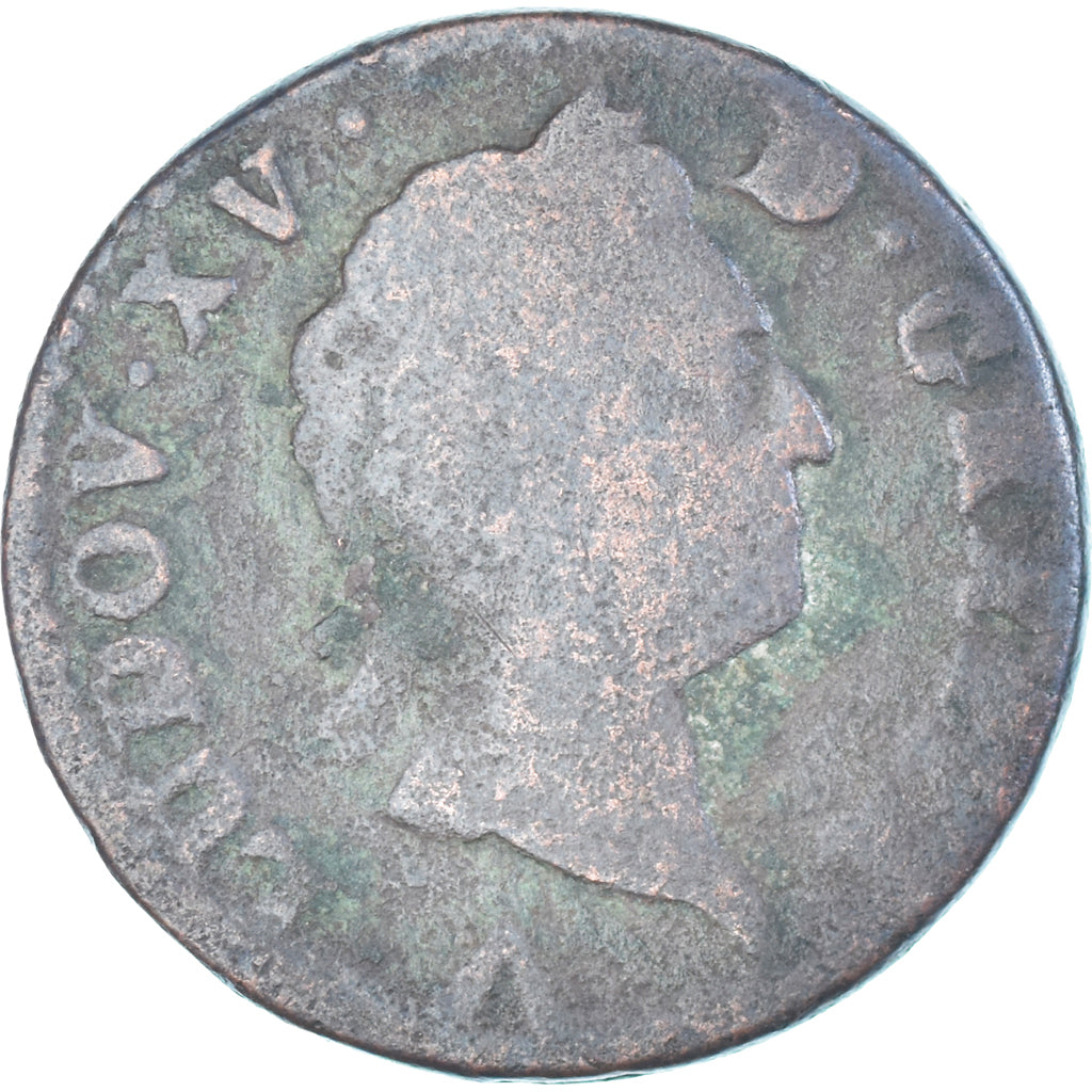 Munten, Frankrijk, Louis XV, Sol à la vieille tête, 1772, Lille, ZG+, Koper