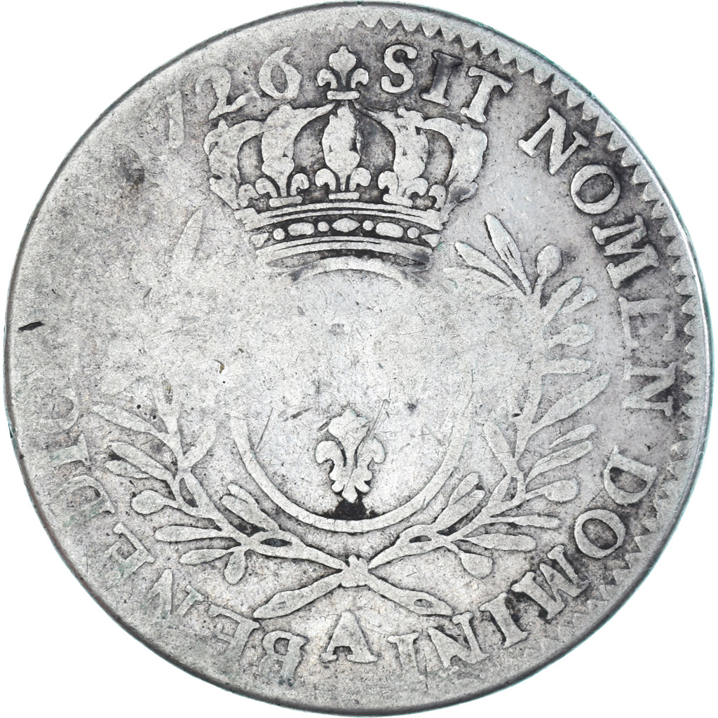 Munten, Frankrijk, Louis XV, 1/2 Ecu aux branches d'olivier, 1726, Paris, ZG+