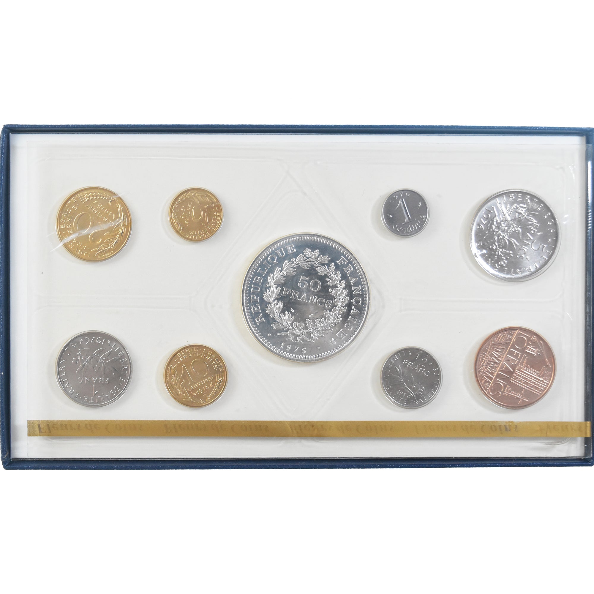 Munten, Frankrijk, Coffret 1 c. à 50 frs., 1976, Monnaie de Paris, FDC, FDC