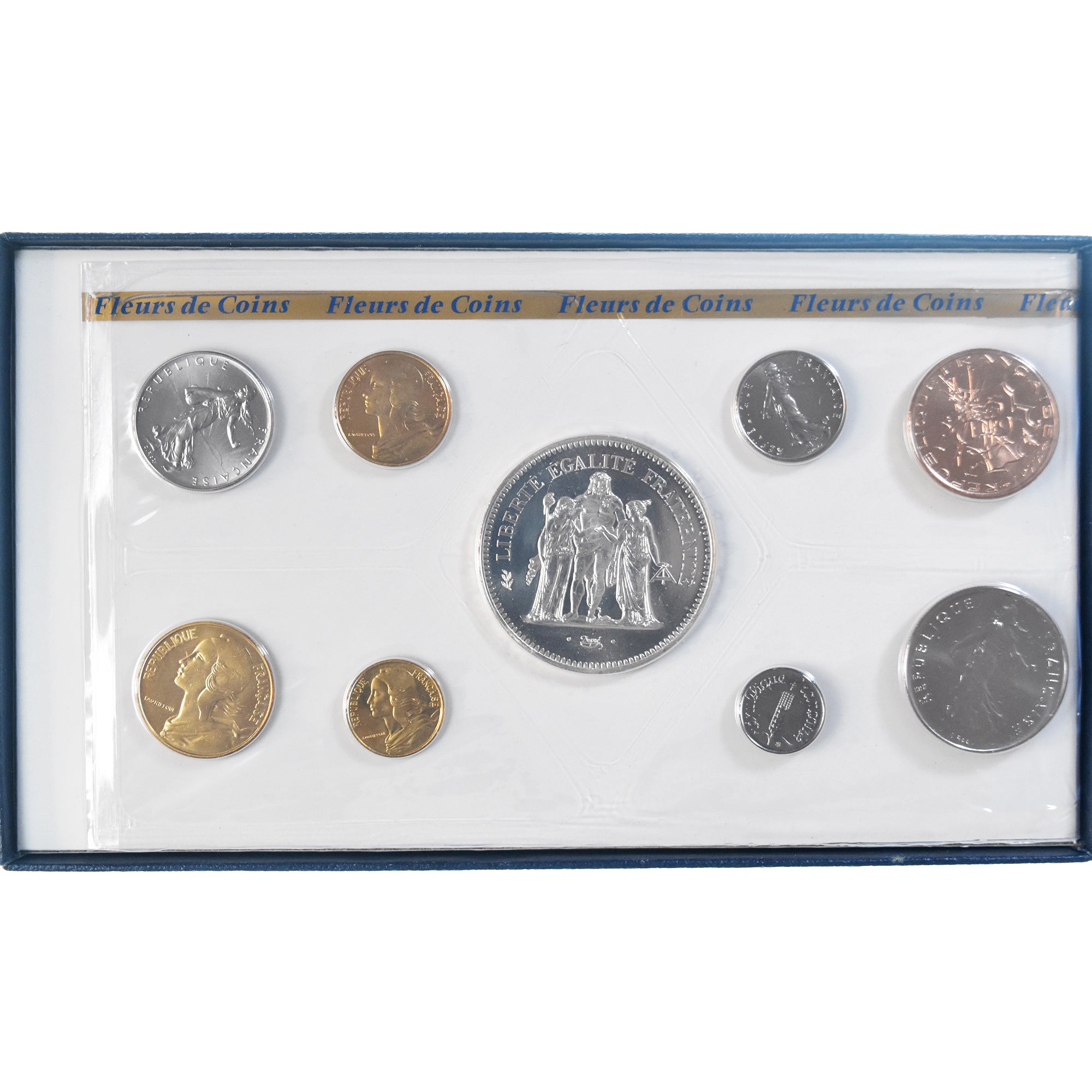 Coin, France, Coffret 1 c. à 50 frs., 1977, Monnaie de Paris, FDC, MS(65-70)