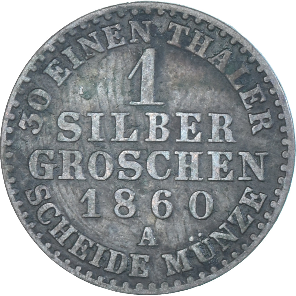 Moeda, Alemanha, Friedrich Wilhelm IV, Silber Groschen, 1860, Berlin, VF(30-35)