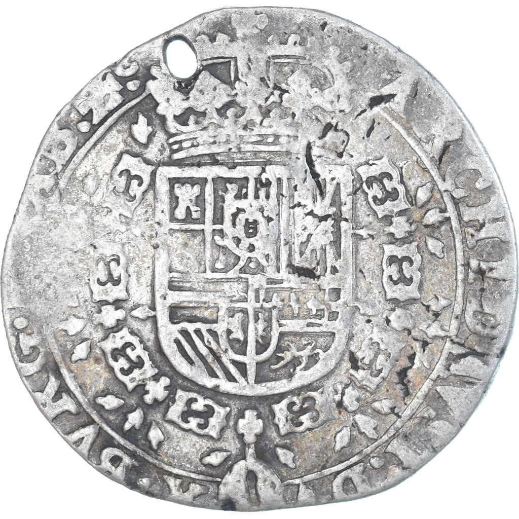 Coin, Spanish Netherlands, Philip IV, 1/4 Patagon, 1631, Brussels, VF(30-35)