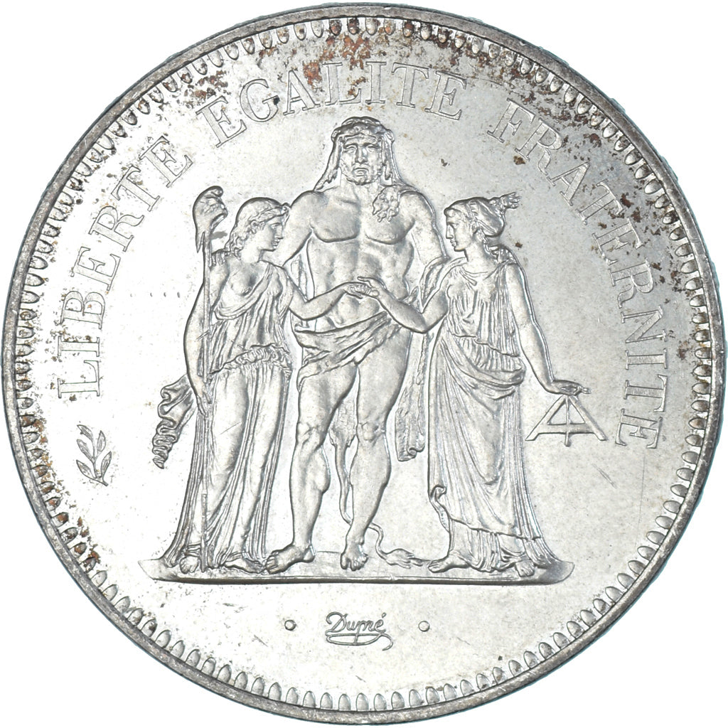 Coin, France, Hercule, 50 Francs, 1974, Paris, AU(55-58), Silver, KM:941.1
