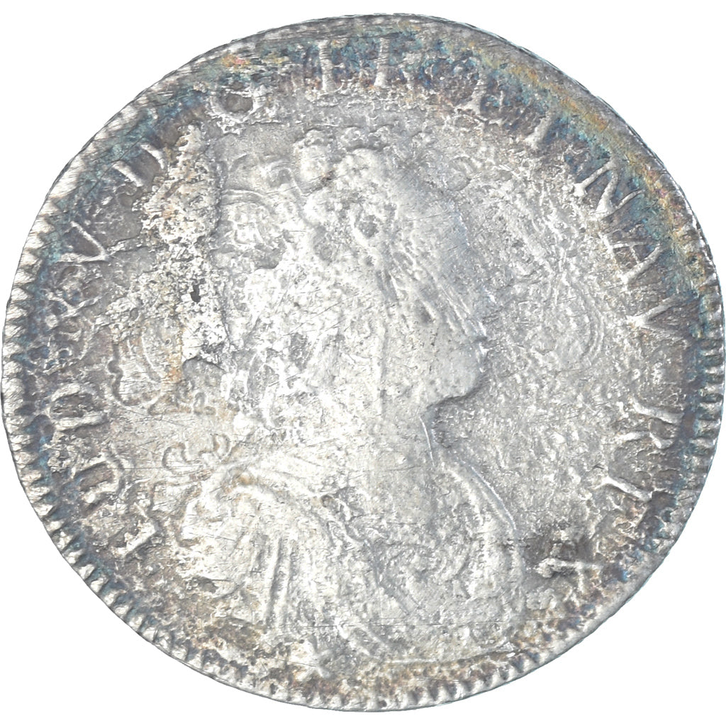 Munten, Frankrijk, Louis XV, 1/4 Ecu Vertugadin, 1716, Uncertain Mint